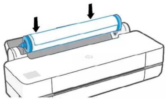 HP DesignJet T210 - Læg en rulle i printeren - 1