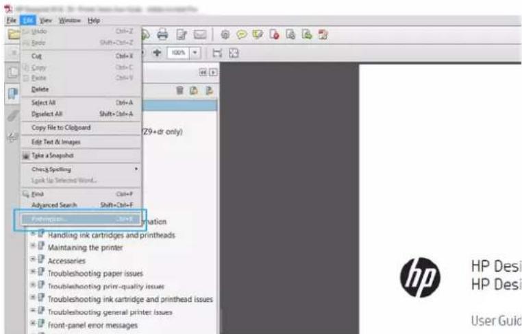 HP DesignJet T210 - Ved hjælp af Adobe Acrobat Pro - 1
