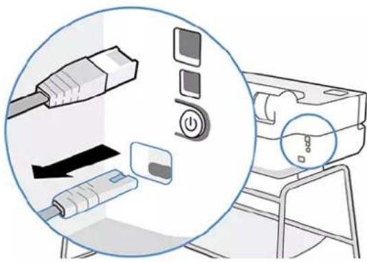 HP DesignJet T210 - Tænd og sluk printeren - 2