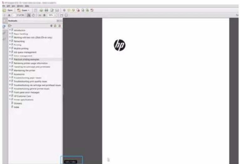 HP DesignJet T210 - Ved hjælp af Adobe Acrobat - 1