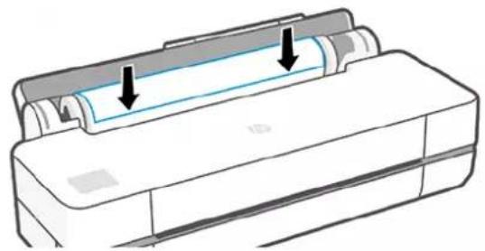 HP DesignJet T630 - Læg en rulle i printeren - 2