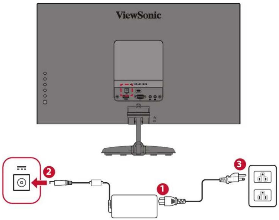 VIEWSONIC VX2785-2K-MHDU - Strømtislutning - 1