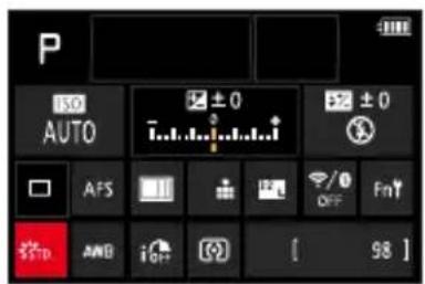 P ISO AUTO ±0 ±0 AFS OFF FmT ISO AND 167 [ 98 ]