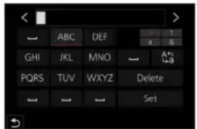 < ABC DEF GHI JKL MNO PQRS TUV WXYZ Delete Set