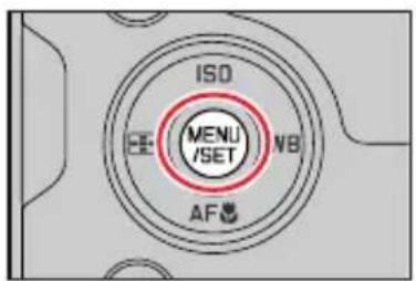 ISO MENU /SET NB AF