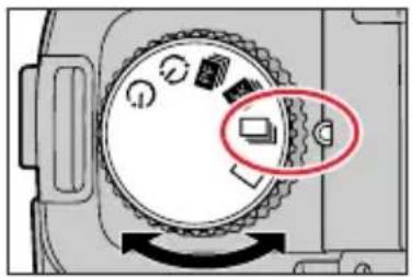 Diagram of a camera dial with labeled components and a red circle highlighting a specific area.
