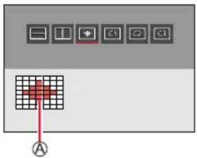 Software interface screenshot showing a grid with a red star icon and labeled point A