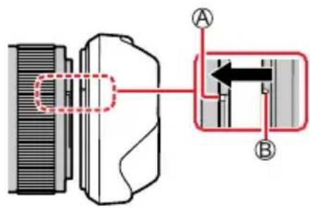Technical diagram showing a mechanical assembly with labeled parts A and B, including a highlighted section marked C.