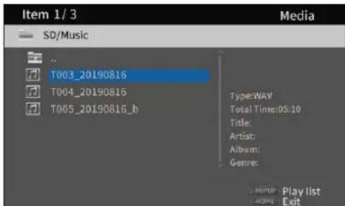 Item 1/3 Media SD/Music T003_20190815 T004_20190816 T005_20190816_b Type:NAV Total Time:05.10 Title: Artist: Album: Genre: POPUP Play list HOME Exit