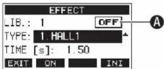 EFFECT LIB.: 1 TYPE: 1.HALL1 TIME [s]: 1.50 EXIT ON INI