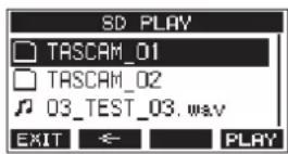 TASCAM Model 12 - Lecture de fichiers WAV sur cartes SD (mode SD PLAY) - 1