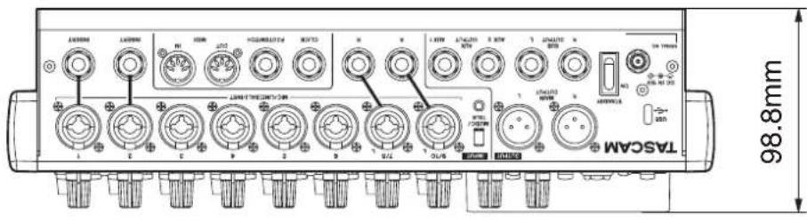 TASCAM Model 12 - Dimensional drawings / Dessins avec cotes / Esquema de dimensiones - 1