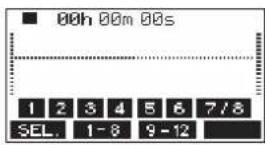 TASCAM Model 12 - Channel input level screens - 1