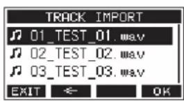 TASCAM Model 12 - Importación de pistas - 1