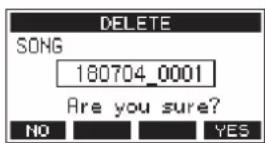 TASCAM Model 12 - Deleting songs - 1