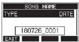 TASCAM Model 12 - Ajuste del formato de nombre de canción - 1