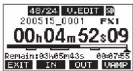 TASCAM Model 12 - Ajuste de los puntos de entrada/salida VAMP - 2