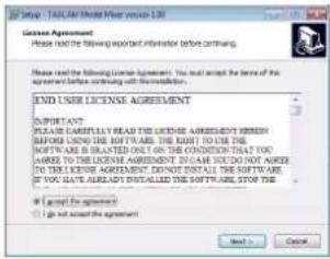 USE Setup / TASCAR Model Web version 1.0 License Agreement Please read the following important information before coming. Please read the following License Agreement: You will accept the terms of this agreement to be continuing with the following: END UNDER LICENSE AGREEMENT • OFFICE AND • Please CARELY READ THE LICENSE AGREEMENTS HEREIN • BEFORE USING THE SOFTWARE, THE PART TO USE THE SOFTWARE IS INSTALLED ONLY ON THE CONDUCTION THAT YOU AGREE TO THE LICENSE AGREEMENTS OF ACH YOU DO NOT AGREE TO THE LICENSE AGREEMENT, DO NOT INSTALL THE SOFTWARE, IF YOU HAVE ALABEY INSTALLED THE SOFTWARE, STOP THE LICENSE • Get for agreement • Get not about the agreement Next > Cancel