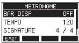 TASCAM Model 12 - Réglages du métronome - 1