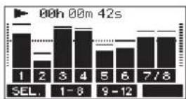 TASCAM Model 12 - Voyants SIG et indicateurs de niveau - 1