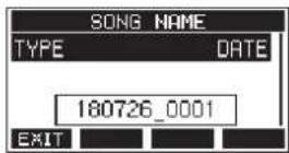 TASCAM Model 12 - Setting the song name format - 1