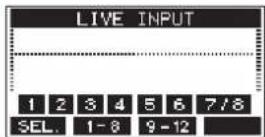 TASCAM Model 12 - Écran LIVE INPUT - 1
