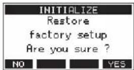TASCAM Model 12 - Restoring factory default settings - 1