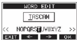 TASCAM Model 12 - Réglage du paramètre WORD - 1