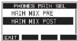TASCAM Model 12 - Changement du point de départ du signal envoyé au casque par le bus MAIN MIX L/R - 2