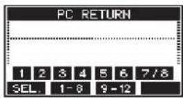 TASCAM Model 12 - PC RETURN Screen - 1