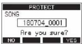 TASCAM Model 12 - Protecting/unprotecting songs - 1
