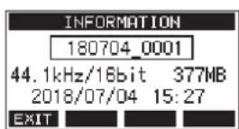 TASCAM Model 12 - Viewing song information - 1