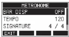 TASCAM Model 12 - Ajustes del metrónomo - 1
