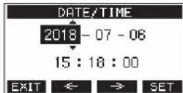 TASCAM Model 12 - Setting the built-in clock date and time - 1