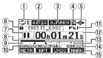 TASCAM Model 12 - Écran d'accueil - 1