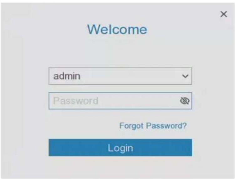 Welcome admin Password Forgot Password? Login