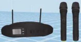 Steren WR-810 - Sistema de 2 micrófonos inalámbricos de mano, UHF - 1