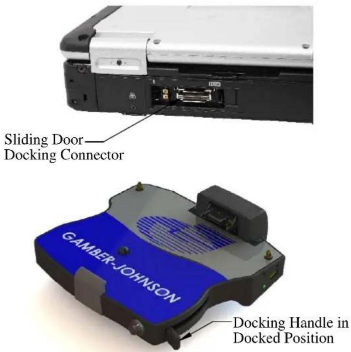 Sliding Door Docking Connector GAMBER-JOHNSON Docking Handle in Docked Position