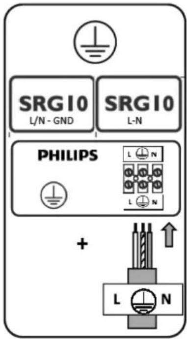SRG10 L/N - GND SRG10 L-N PHILIPS + L N N