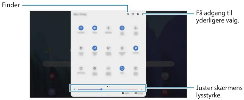 SAMSUNG Galaxy Tab A7 - Bruge hurtigindstillingsknapper - 1