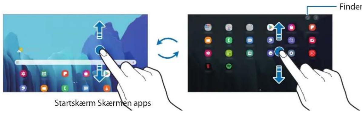 SAMSUNG Galaxy Tab A7 - Skifte mellem startskærm og skærmen apps - 1