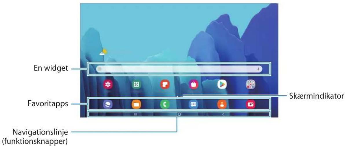 SAMSUNG Galaxy Tab A7 - Startskærm og skærmen apps - 2