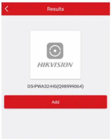 Results HIKVISION DS-PWA32-HG(Q98999064) Add