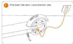 2 Stecken Sie den Ladestecker ein.
