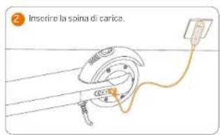 2 Inserire la spina di carica.