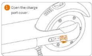 1 Open the charge port cover.