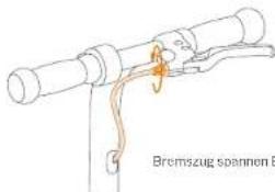 Bremszug spannen B