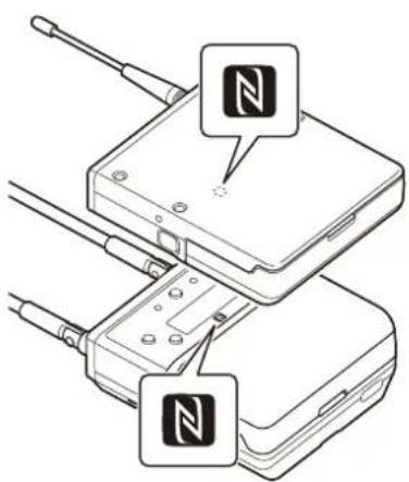 Diagram showing two connected devices with labeled 'N' icons, likely representing a network or device interface.