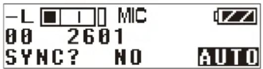 -L ■ I □ MIC 00 2601 SYNC? NO AUTO