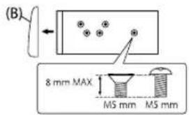 (B) 8 mm MAX M5 mm M5 mm